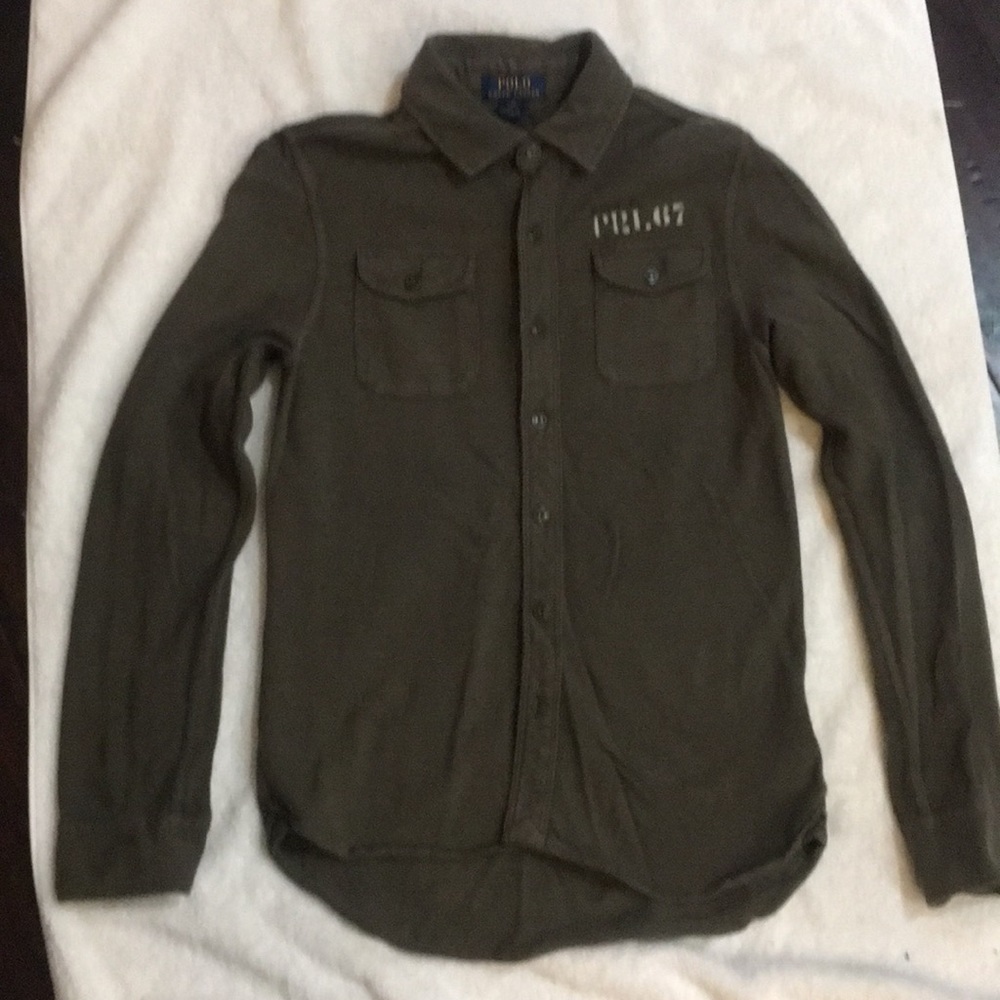 Polo boys size medium (10-12) army surplus shirt